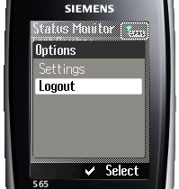 Екрана на мобиления телефон с програмата.